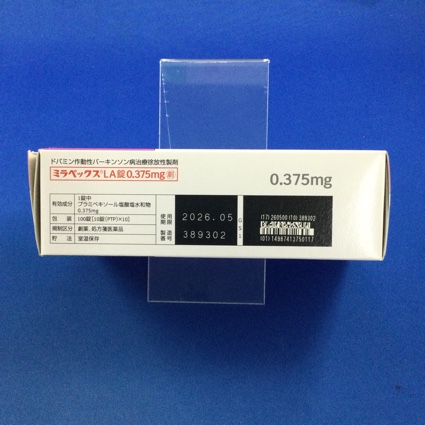 ミラペックスＬＡ錠０．３７５ｍｇ