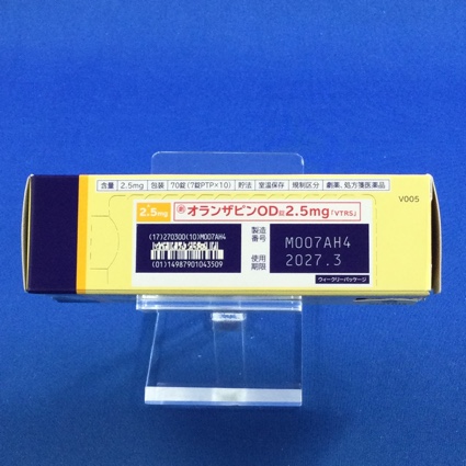 オランザピンＯＤ錠２．５ｍｇ「ＶＴＲＳ」