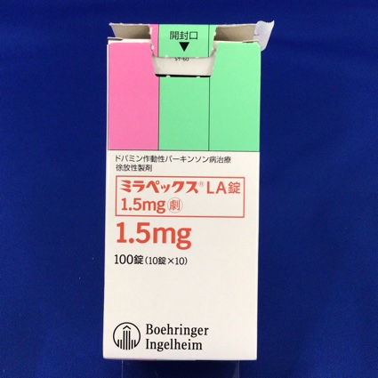 ミラペックスLA錠1.5mg