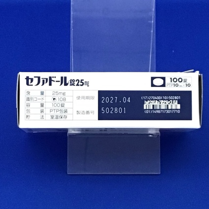セファドール錠２５ｍｇ