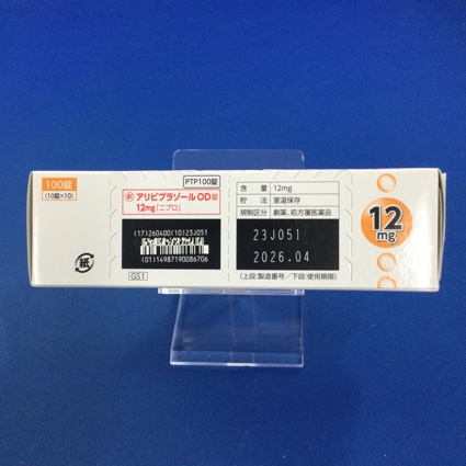 アリピプラゾールＯＤ錠１２ｍｇ「ニプロ」