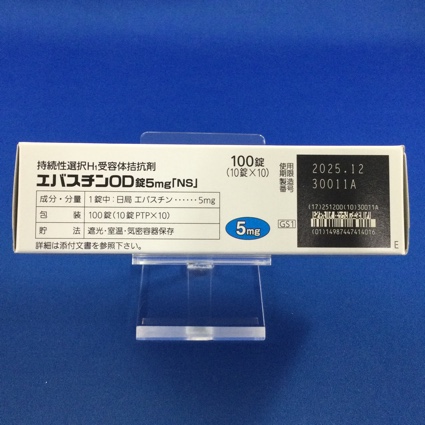 エバスチンＯＤ錠５ｍｇ「ＮＳ」
