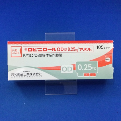 ロピニロールOD錠0.25mg「アメル」