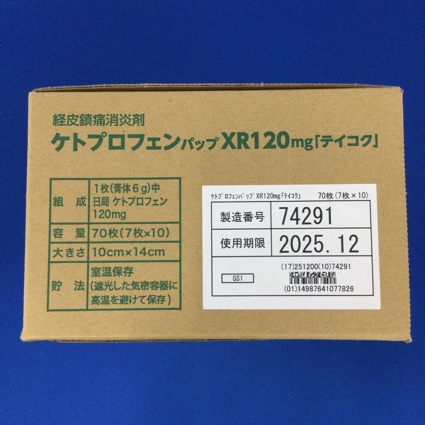 ケトプロフェンパップＸＲ１２０ｍｇ「テイコク」