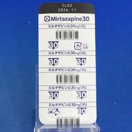 ミルタザピン錠３０ｍｇ「ＪＧ」