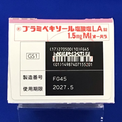 プラミペキソール塩酸塩ＬＡ錠１．５ｍｇＭＩ「オーハラ」