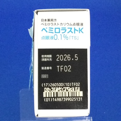 ペミロラストＫ点眼液０．１％「ＴＳ」