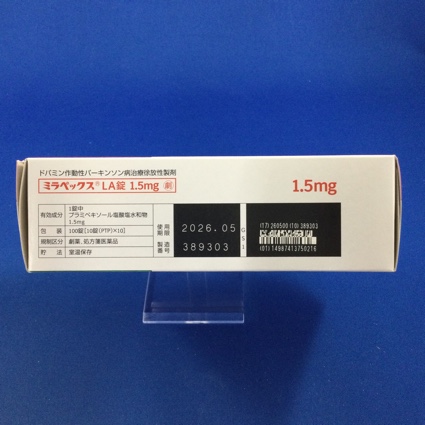 ミラペックスＬＡ錠１．５ｍｇ